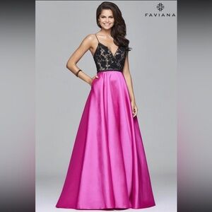 FAVIANA V Neck Ball Gown (With Pockets)